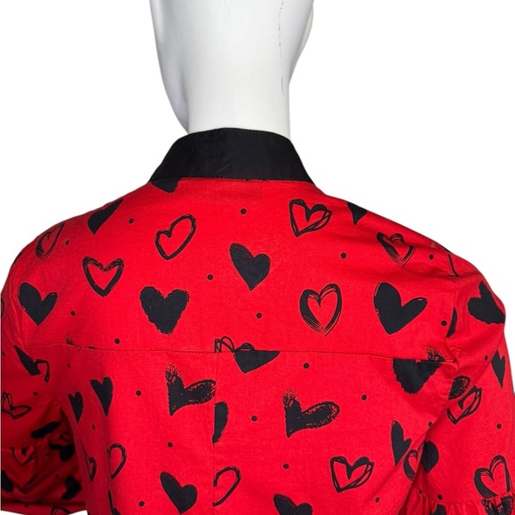 Valentines New York & Company Hearts Dress Size Medium Red & Black.  #316 - Picture 9 of 13